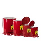 Justrite Oily Waste Can Foot Operated Red