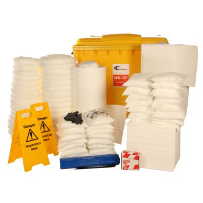 Large 1000ltr oil and fuel spill kit for large spill emergencies