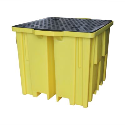 Single IBC Spill Pallet with 4-Way Entry