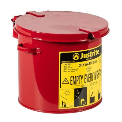 Justrite Oily Waste Can for Worktops - 8ltr