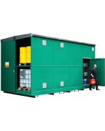 16 Drum / 4 IBC Bunded Walk-in Combination Store