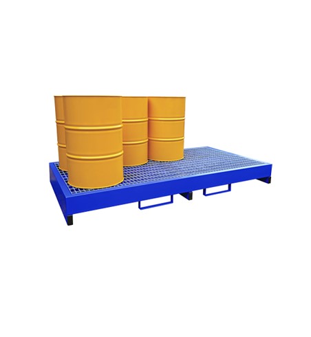 8 Drum Metal Bunded Spill Pallet