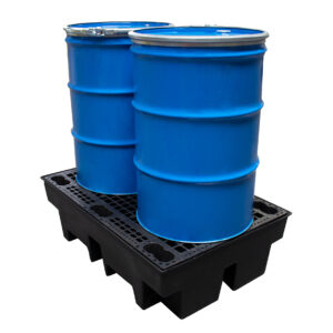 2 drum recycled spill pallet with 2 drums