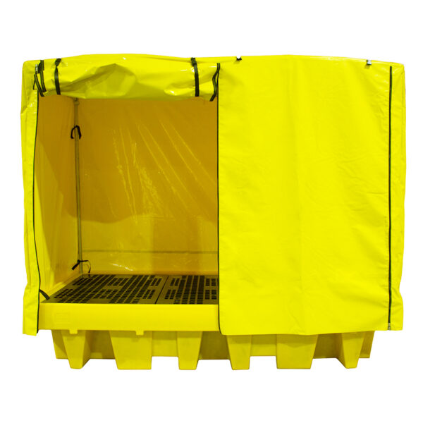 Covered spill pallet
