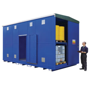 32 Drum / 8 IBC Bunded Walk-in Combination Store