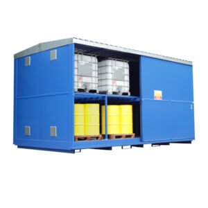 64 Drum / 16 IBC Bunded Storage Container
