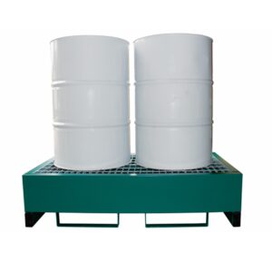 2 Drum Metal Bunded Spill Pallets