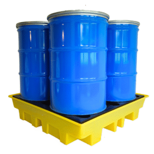 4 Drum Spill Pallet with low profile deck