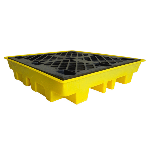 4 Drum Spill Pallet with low profile deck