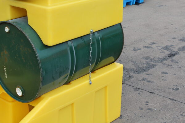 2 drum bunded spill pallet with security chain