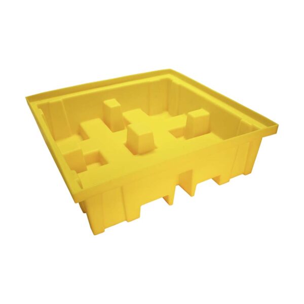 Drum Spill Pallet with 4 way forklift entry for 4 drums no grid