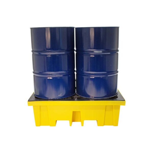 Drum Spill Pallet with 4 way forklift entry for 4 drums