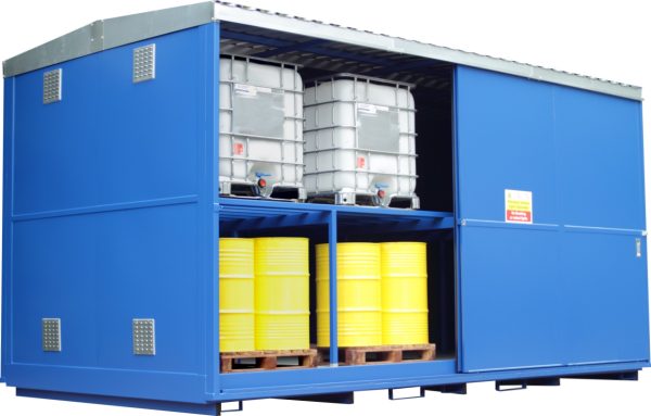 64 Drum / 16 IBC Bunded Storage Container