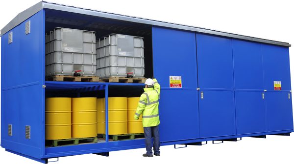 96 Drum / 24 IBC Bunded Storage Container