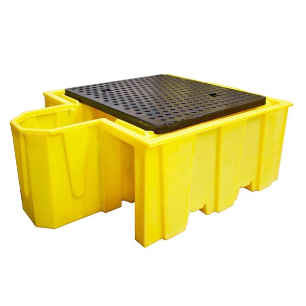 Single IBC Spill Pallet with Integral Dispenser