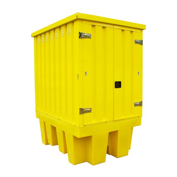 Single IBC Spill Pallet with Steel Cover - Image 2