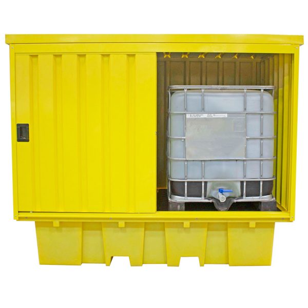 Double IBC Spill Pallet with Steel Cover - Image 3