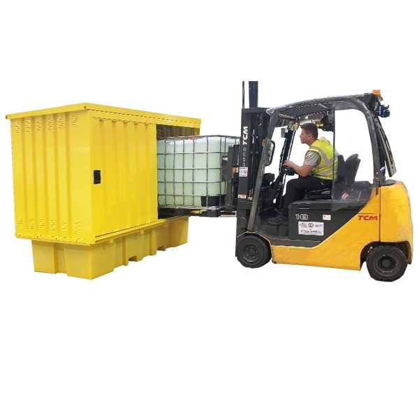 Double IBC Spill Pallet with Steel Cover - Image 4