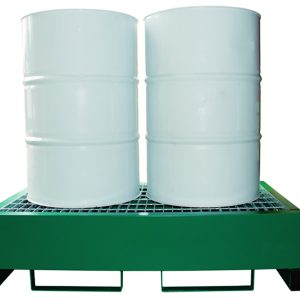 2 Drum Metal Bunded Spill Pallet