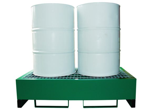 2 Drum Metal Bunded Spill Pallet