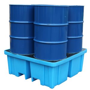 4 Drum Spill Pallet with Extra Large 440ltr Bund