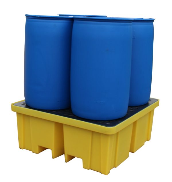4 Drum Spill Pallet with Extra Large 440ltr Bund - Image 2