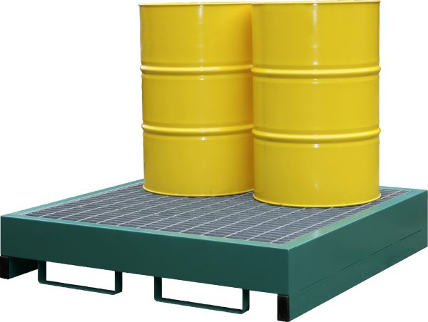 Metal Drum Spill Pallet with bund