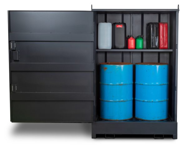 Drumbank for 2 Drums with shelf COSHH Compliant - Image 2