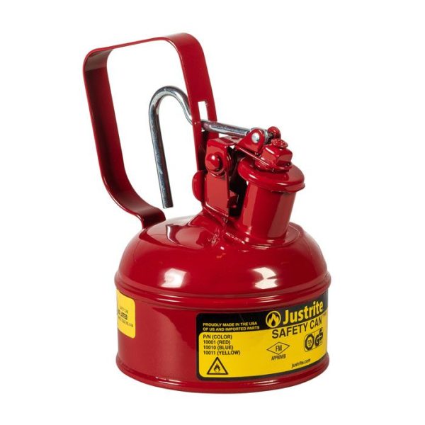 Justrite Safety Can Red Trigger Handle Type 1 - 0.5ltr