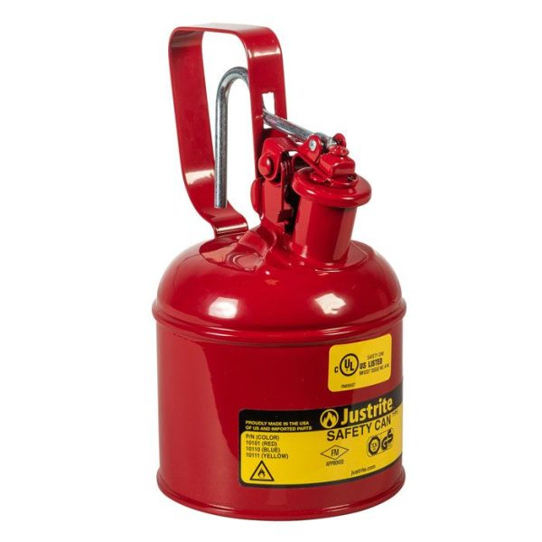 Justrite Safety Can Red Trigger Handle Type 1 - 1ltr