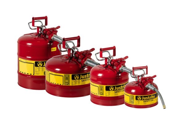 Justrite Type II Accuflow Safety Cans