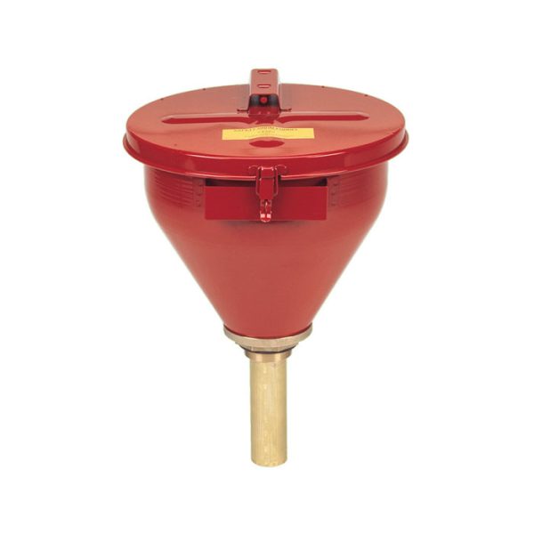 Justrite Safety Drum Funnel with Self Closing Cover Flame Arrester