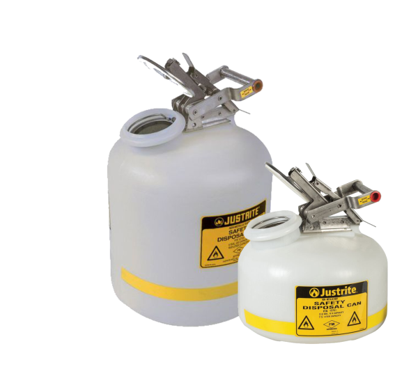 Justrite Liquid Disposal Safety Can White