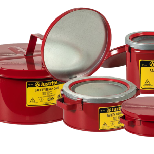 Justrite Steel Safety Bench Can with Dasher Plate
