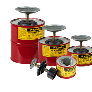 Justrite Safety Plunger Can with Dasher