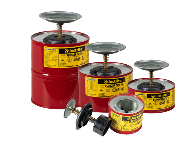 Justrite Safety Plunger Can with Dasher
