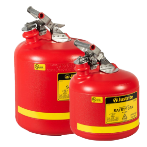 Justrite Type I Round Polyethylene Safety Can Red