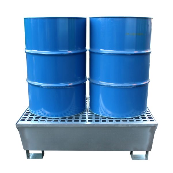 2 Drum Galvanised Steel Spill Pallet - Image 2